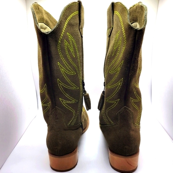 SILVIA COBOS Rodeo Green Boots - Picture 7 of 13